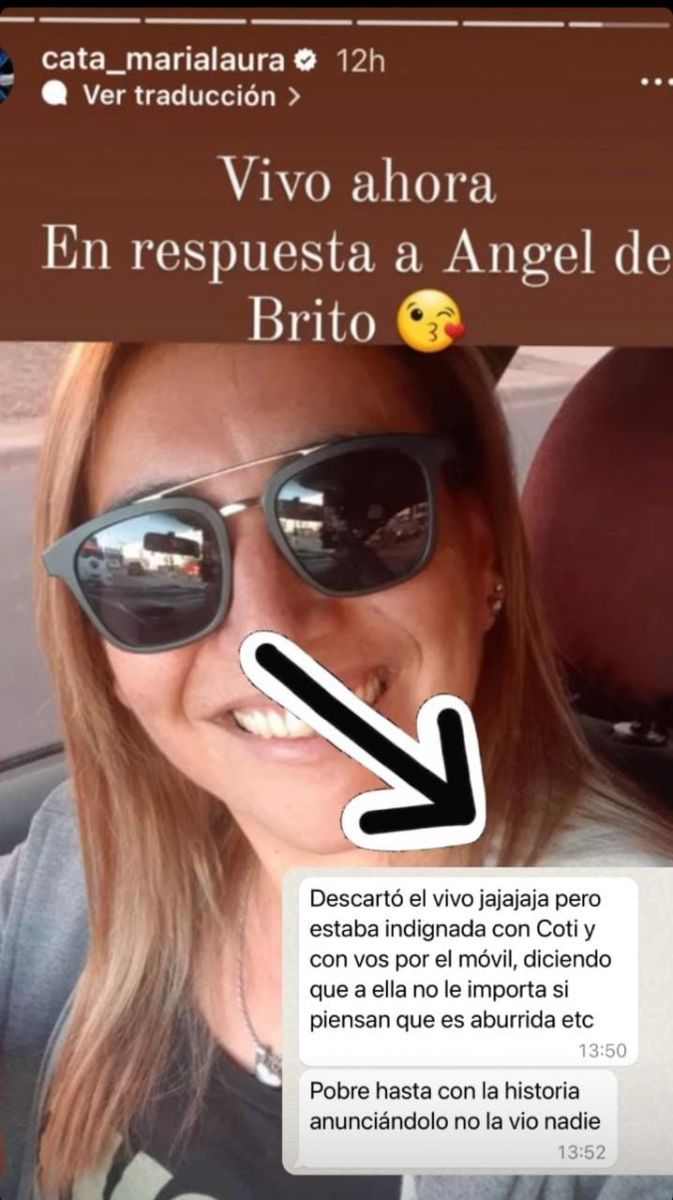 Ngel De Brito Mostr Un Mensaje Que Fulmin A Cata De Gran Hermano