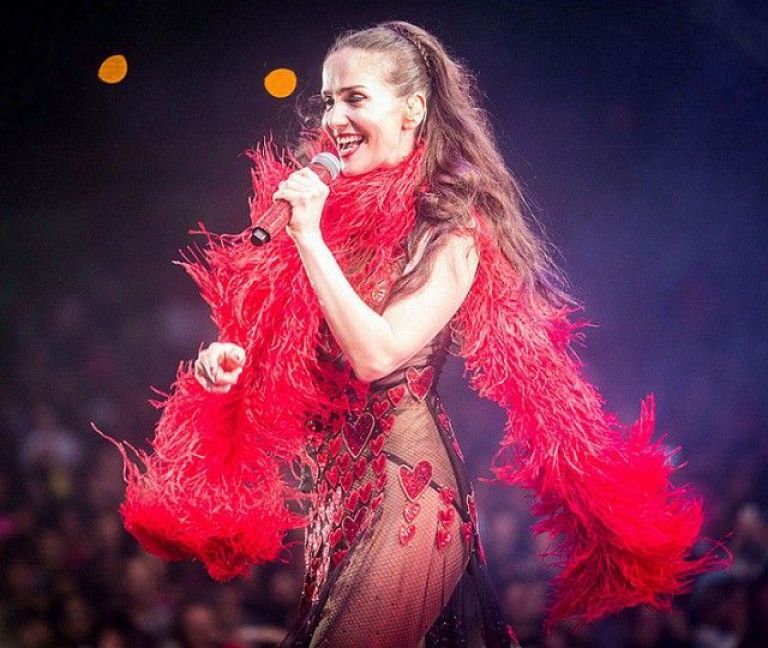 Natalia Oreiro brindó un concierto en Mar del plata