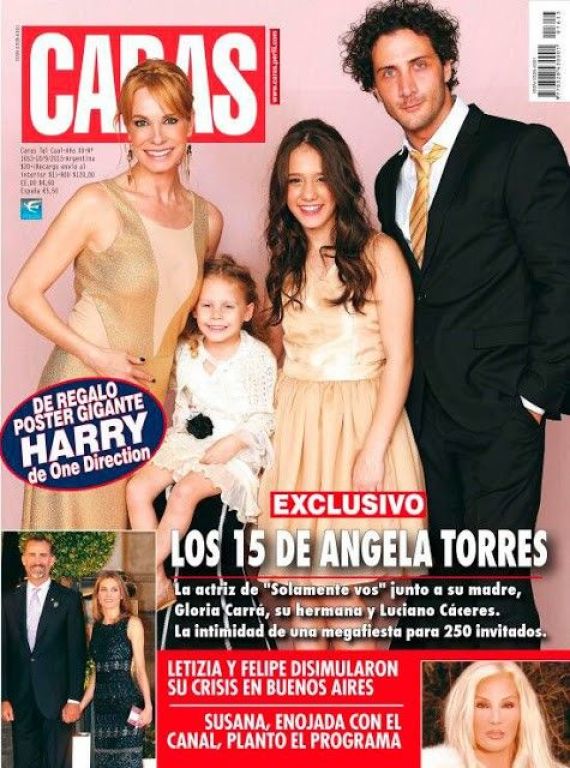 Revista Caras: Los 15 años de Angela Torres