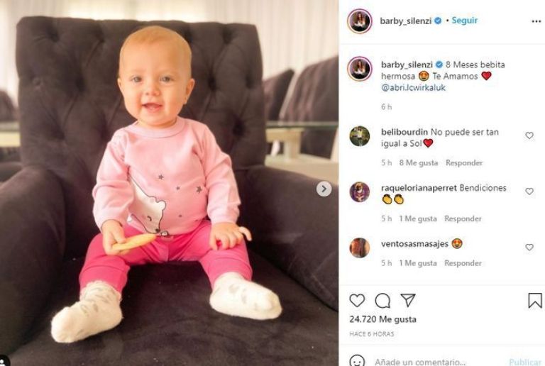 La felicidad de Barby Silenzi y El Polaco por los ocho meses de Abril: "Te amamos"