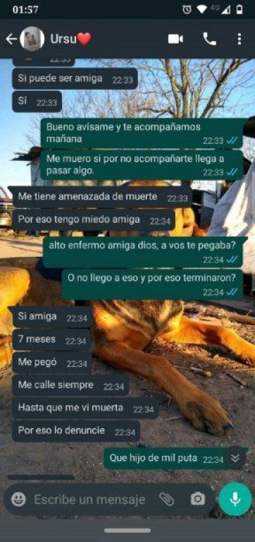Los dramáticos mensajes de Úrsula Bahillo a sus amigas: "Me tiene amenazada de muerte"
