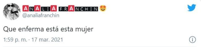 Polémico Tweet de Analía Franchín contra Luciana Salazar por el caso Redrado