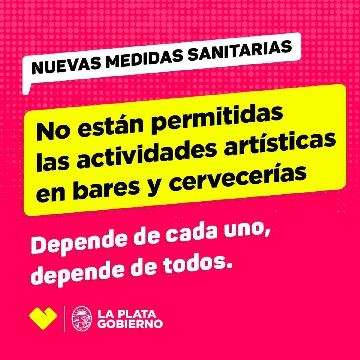 La Ciudad de La Plata anunció el cierre de la actividad nocturna a las 00 horas