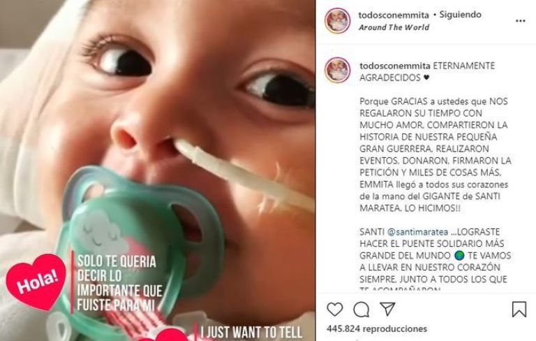 El conmovedor posteo de los papás de Emmita