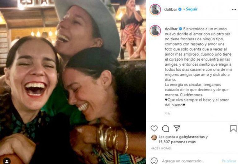 ¿Dolores Barreiro se casó con una amiga? La aclaración de su foto