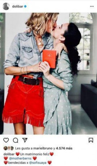 ¿Dolores Barreiro se casó con una amiga? La aclaración de su foto