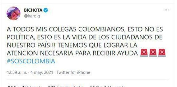 Varios artistas colombianos piden la paz en Colombia entre ellos Maluma y Balbin