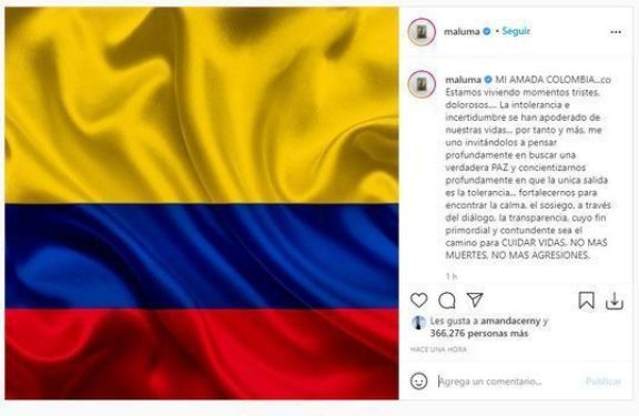 Varios artistas colombianos piden la paz en Colombia entre ellos Maluma y Balbin