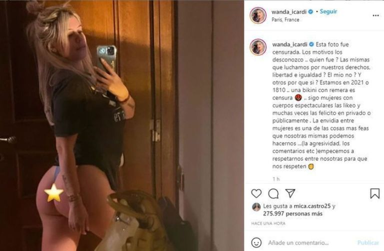 Wanda Nara fue censurada en Instagram y mencionó en su descargo a Sol Pérez