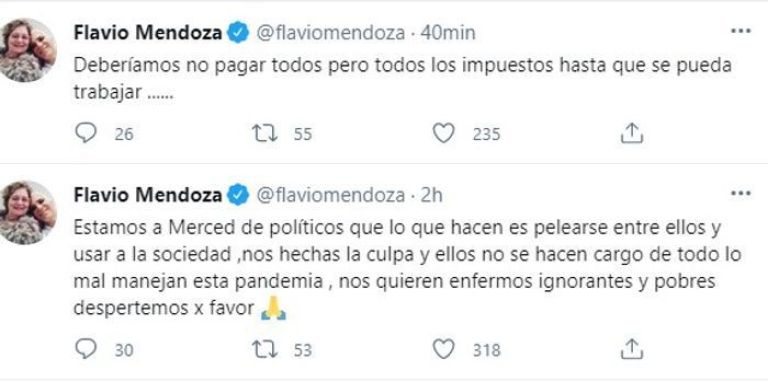 El duro mensaje de Flavio Mendoza contra el Gobierno