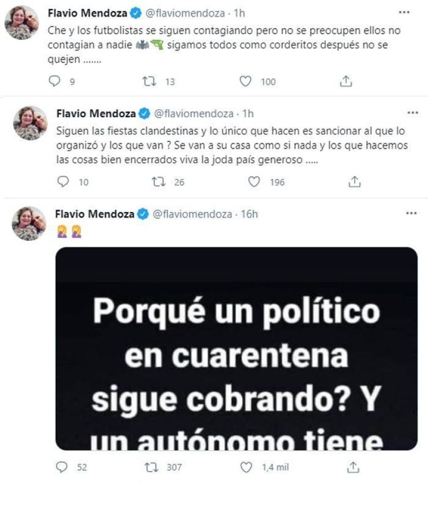 El duro mensaje de Flavio Mendoza contra el Gobierno