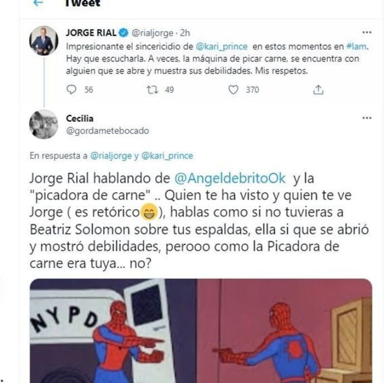 Ángel de Brito le respondió a Jorge Rial en Twitter