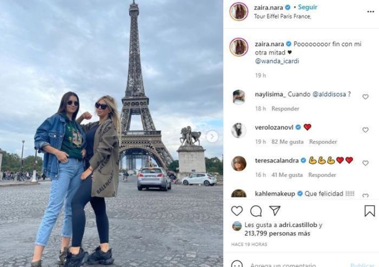 ¡El reencuentro en París de Wanda y Zahira Nara!