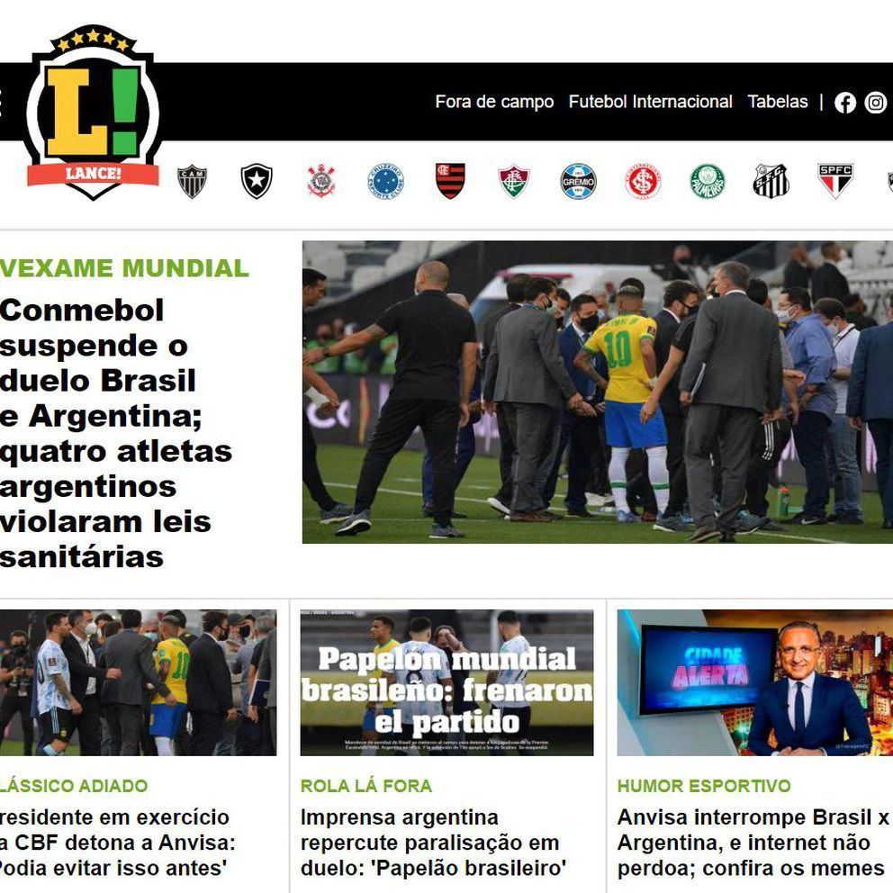 "Bochorno", "Escándalo", "Caos": cómo reflejó la prensa mundial la suspensión de Brasil-Argentina