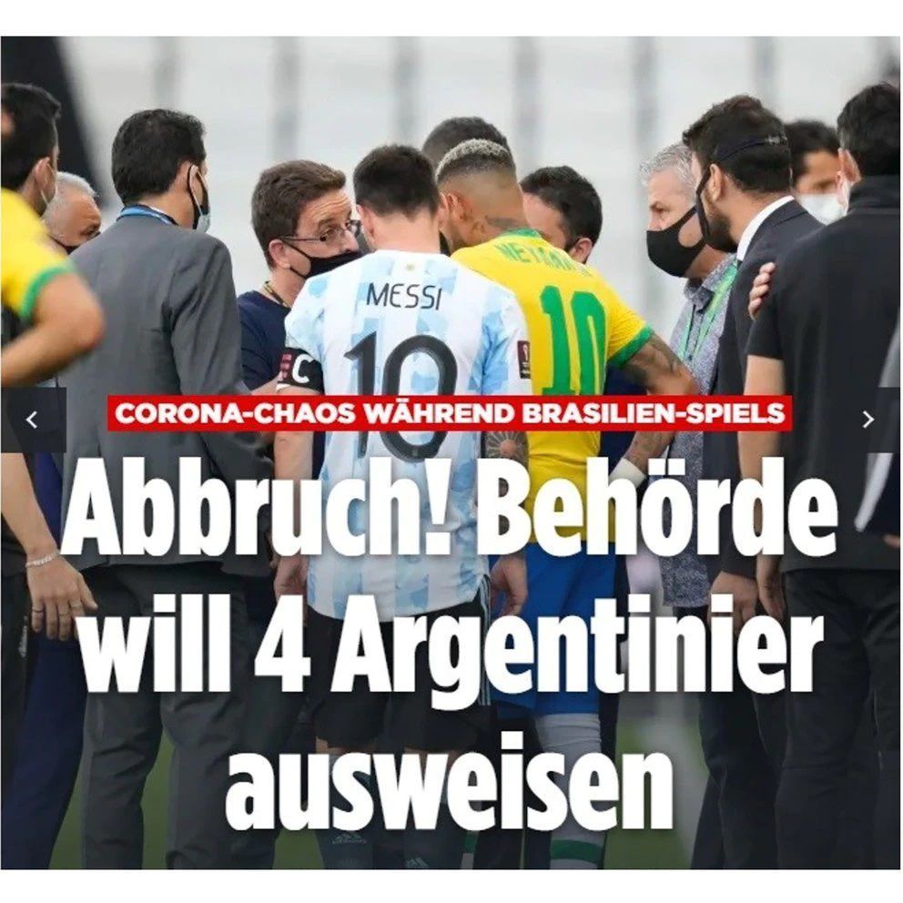 "Bochorno", "Escándalo", "Caos": cómo reflejó la prensa mundial la suspensión de Brasil-Argentina