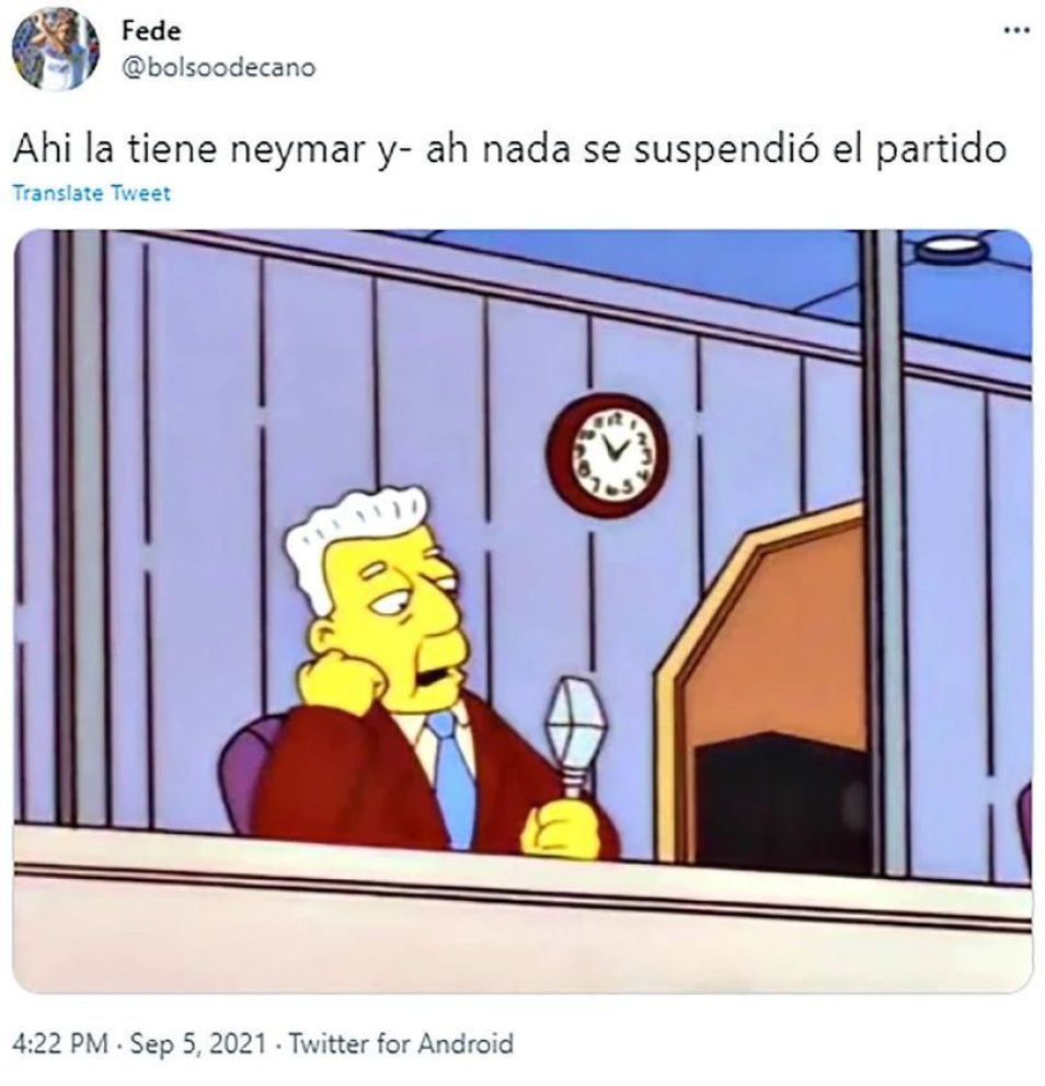 Los memes de la suspensión del partido Argentina - Brasil