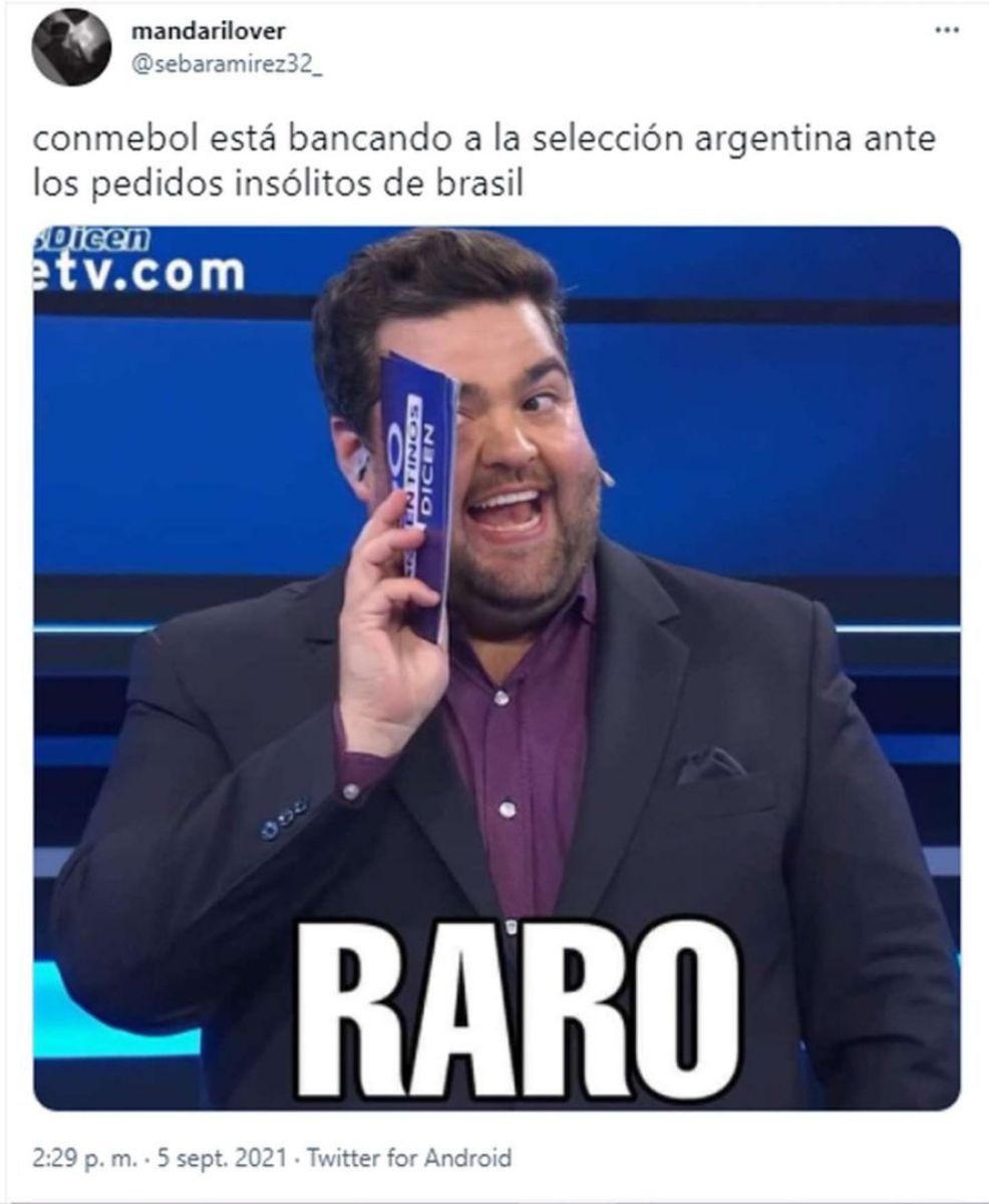 Los memes de la suspensión del partido Argentina - Brasil