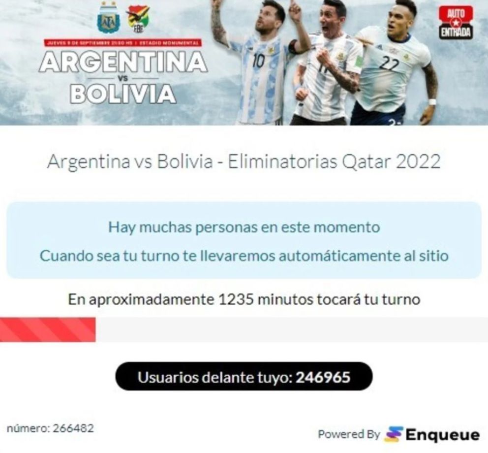 Furor por la Selección: colapsó la venta de entradas
