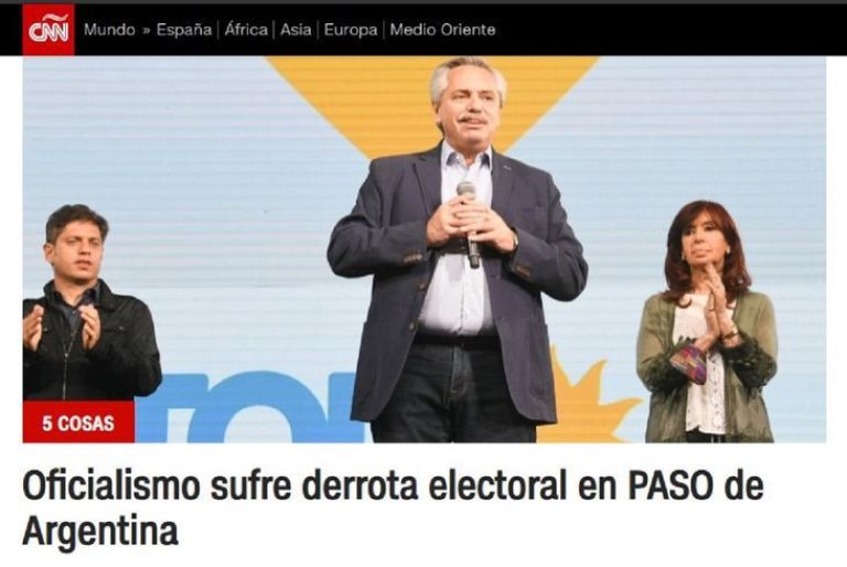 Medios del mundo hacen eco de la derrota del Gobierno en las PASO