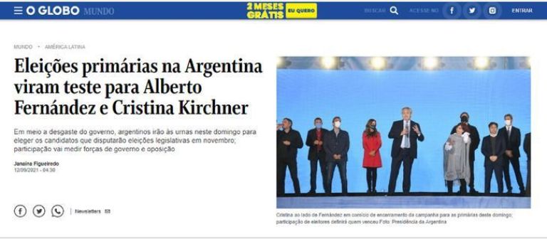 Medios del mundo hacen eco de la derrota del Gobierno en las PASO