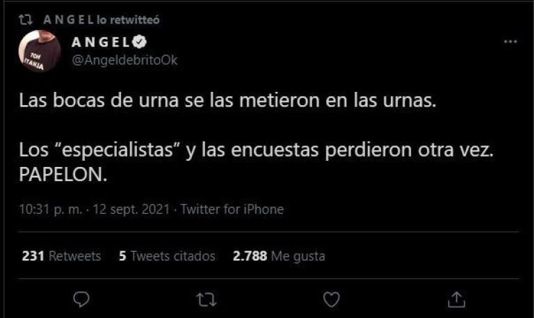 La reacción de los famosos al enterarse de los resultados de las PASO