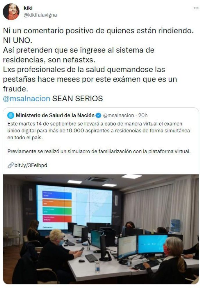 Examen de residencia: profesionales de la salud denuncian problemas por la caída de la web del ministerio