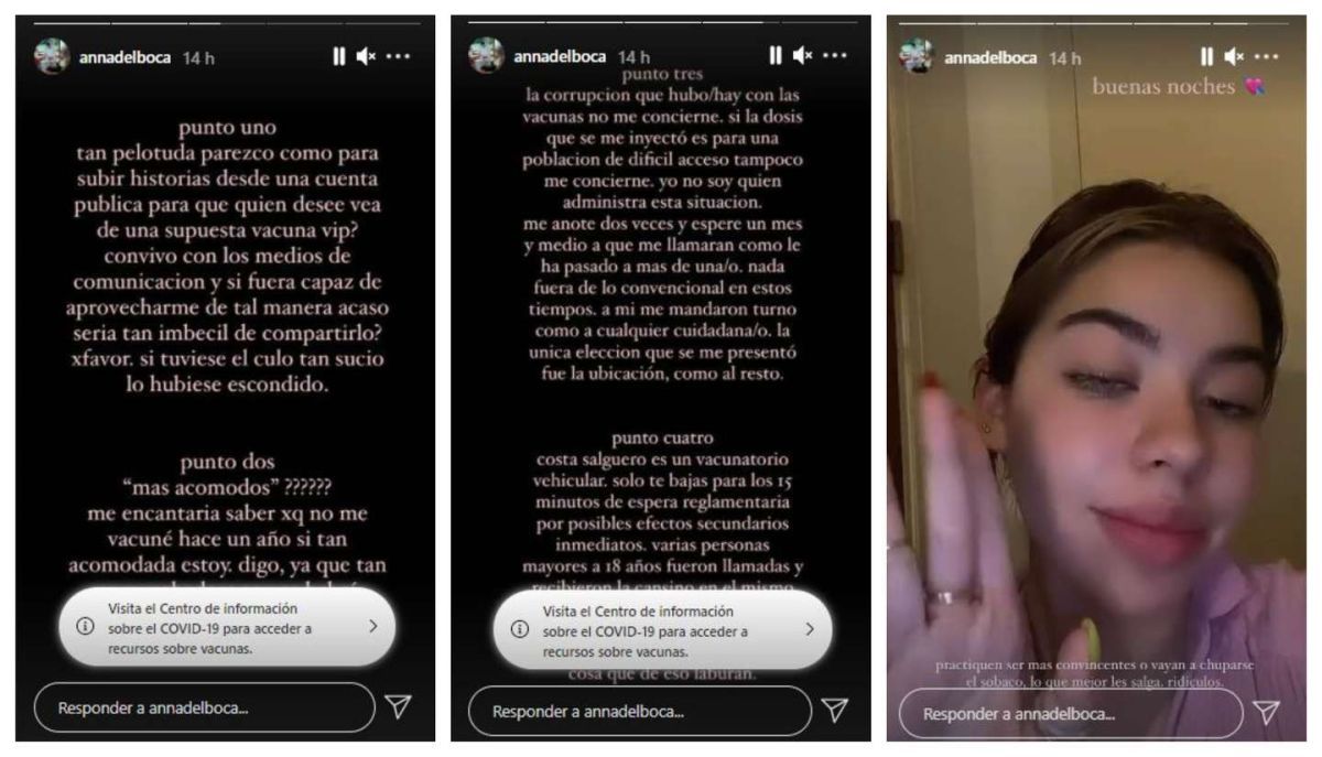 Acusaron a la hija de Andrea del Boca de recibir una “vacuna VIP”: qué dijo en su descargo