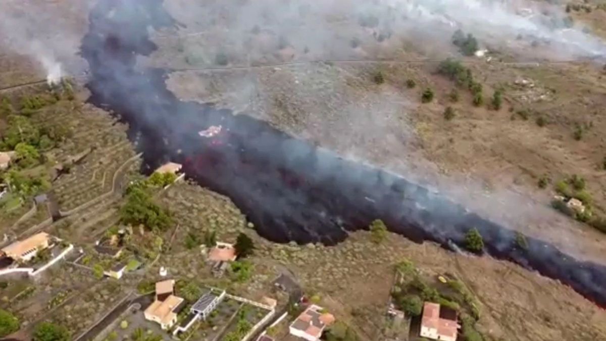 Las imágenes de la erupción volcánica en España