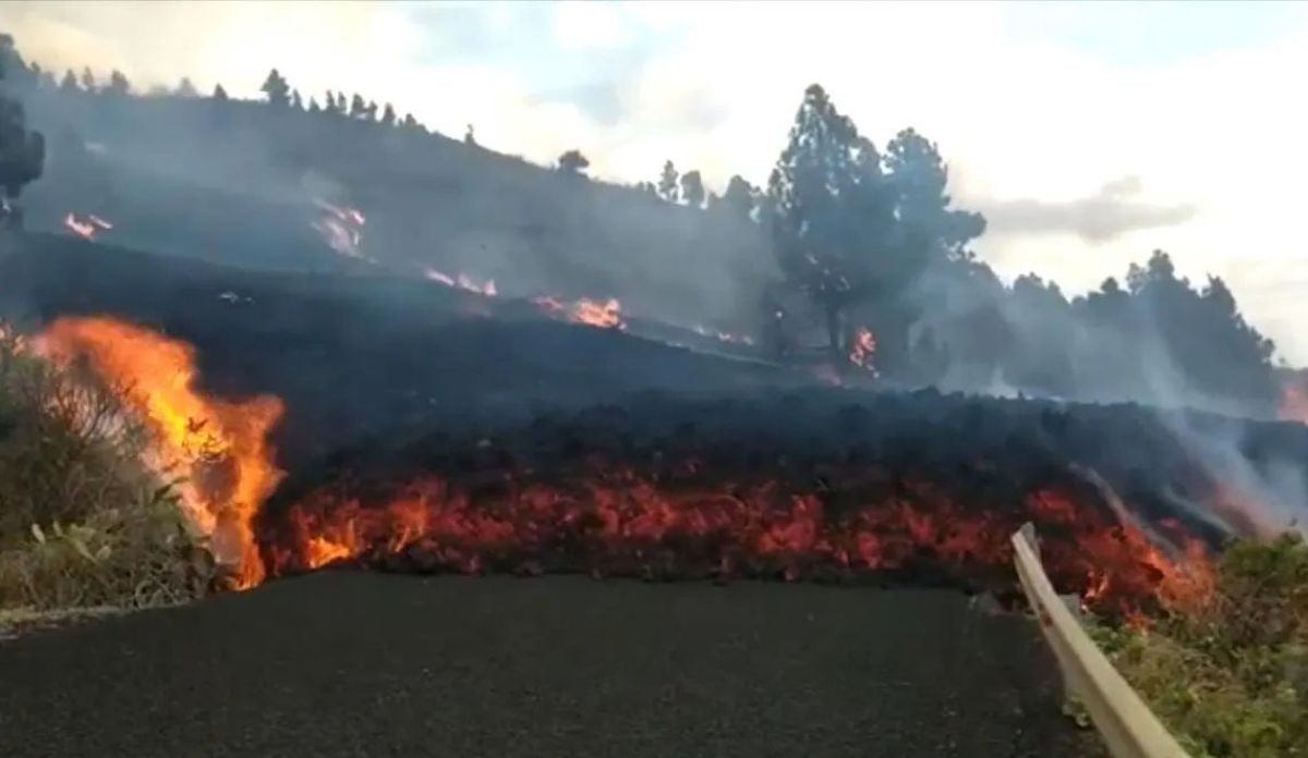 Las imágenes de la erupción volcánica en España
