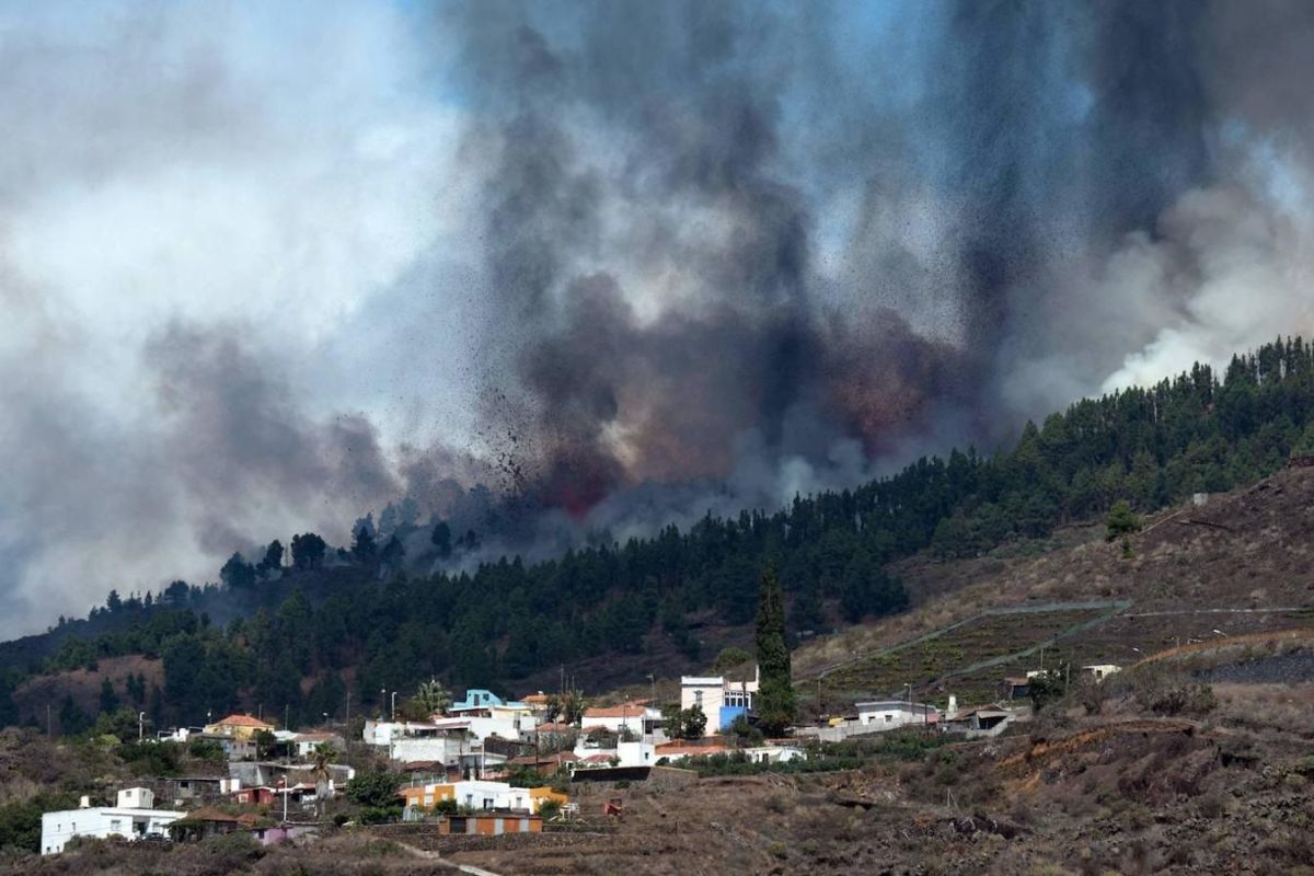 Las imágenes de la erupción volcánica en España