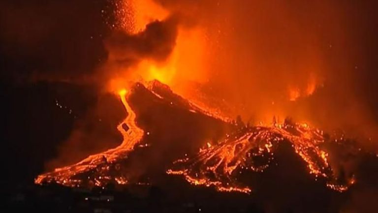 Las imágenes de la erupción volcánica en España