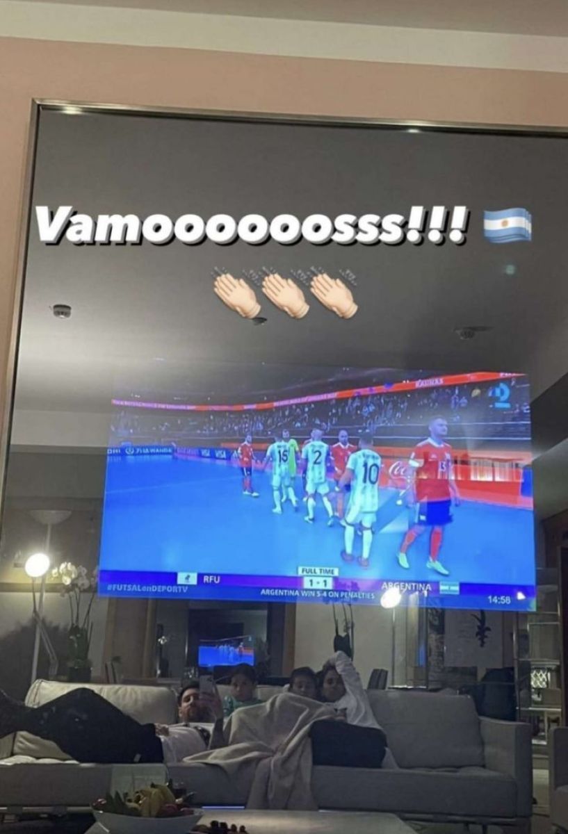 El misterioso living de los Messi: el detalle de la foto que publicó en familia