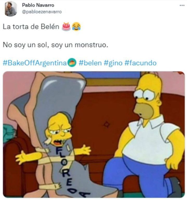 Bake Off: La torta por la que Belén quedó eliminada desató una lluvia de memes