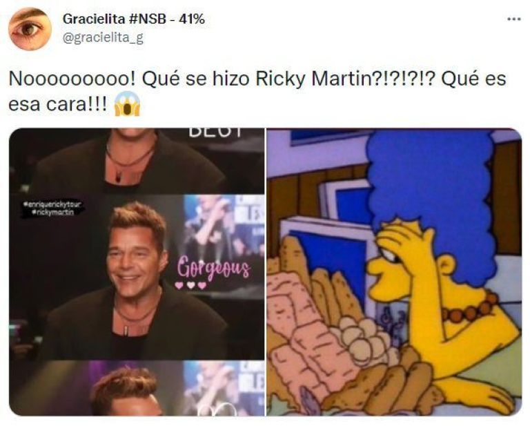 Ricky Martin se convirtió en meme porque se habría retocado la cara