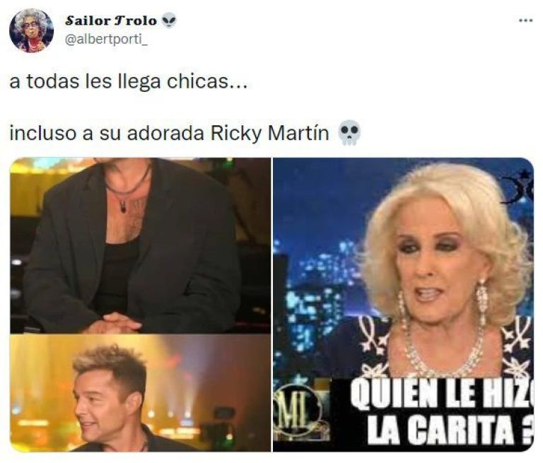 Ricky Martin se convirtió en meme porque se habría retocado la cara