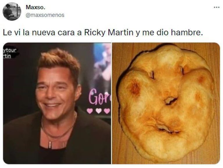 Ricky Martin se convirtió en meme porque se habría retocado la cara
