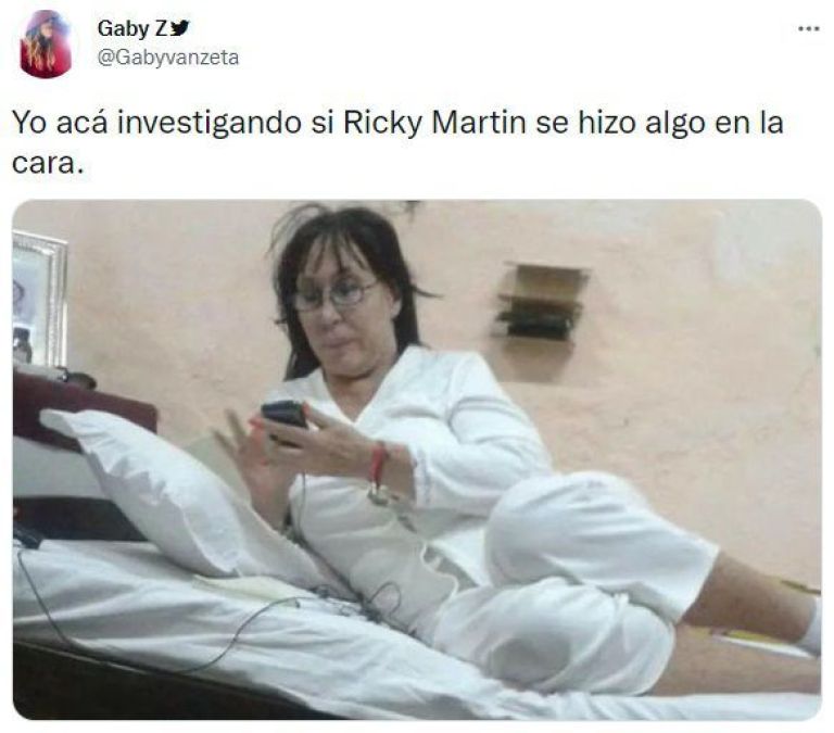 Ricky Martin se convirtió en meme porque se habría retocado la cara