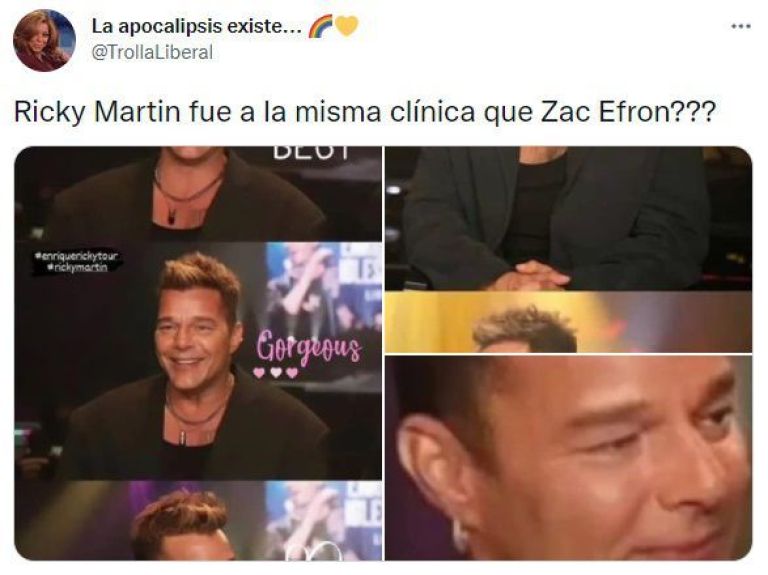 Ricky Martin se convirtió en meme porque se habría retocado la cara