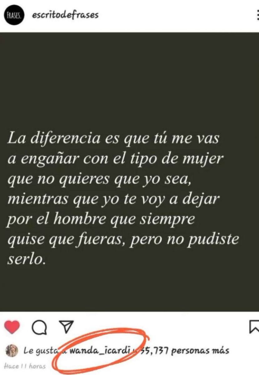 El polémico "like" de Wanda Nara que pone en alerta a Icardi