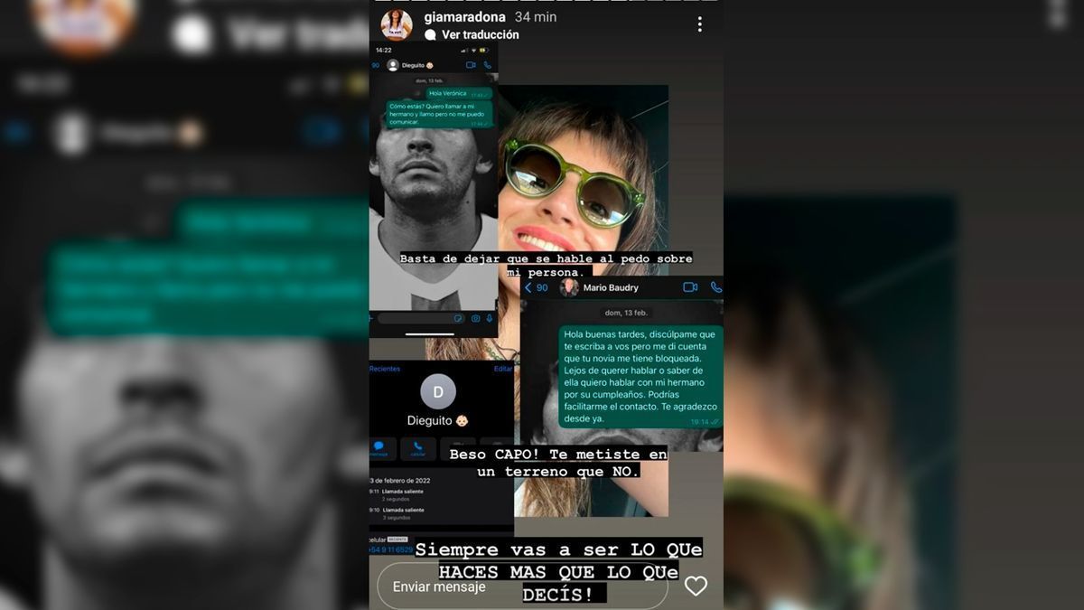 Gianinna Maradona se hartó y le respondió con todo a Verónica Ojeda