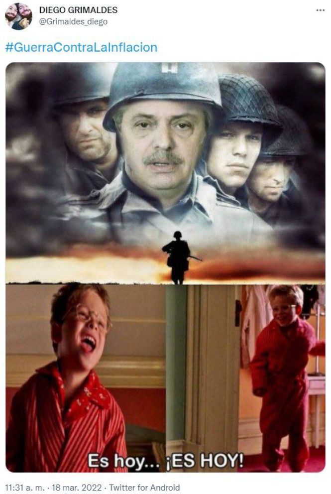 “Guerra contra la inflación”: los mejores memes tras el anuncio de Alberto Fernández