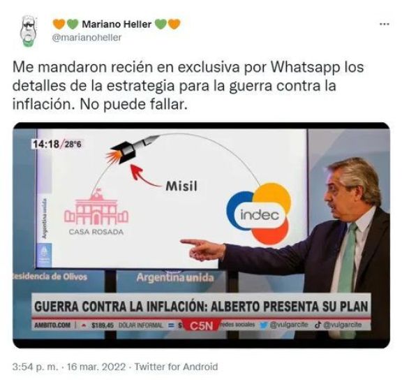 “Guerra contra la inflación”: los mejores memes tras el anuncio de Alberto Fernández