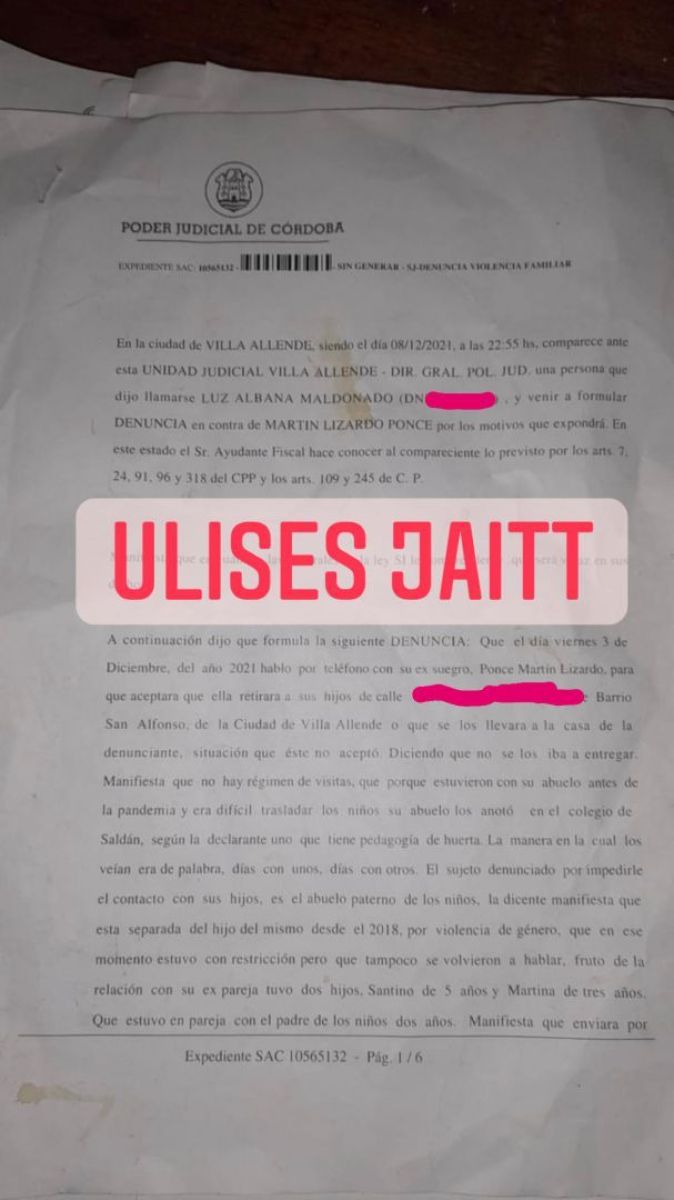 Graves acusaciones contra la familia de Lizardo Ponce