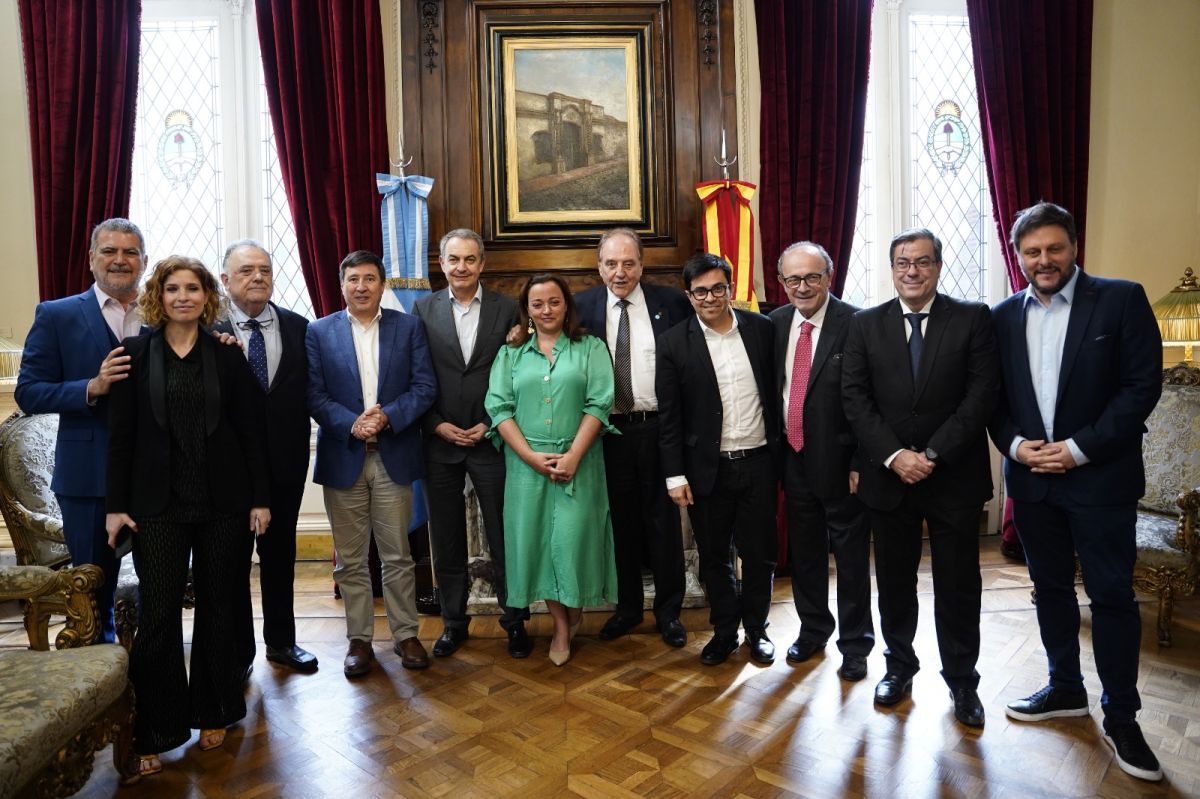 Cecilia Moreau recibió al ex presidente español Rodríguez Zapatero