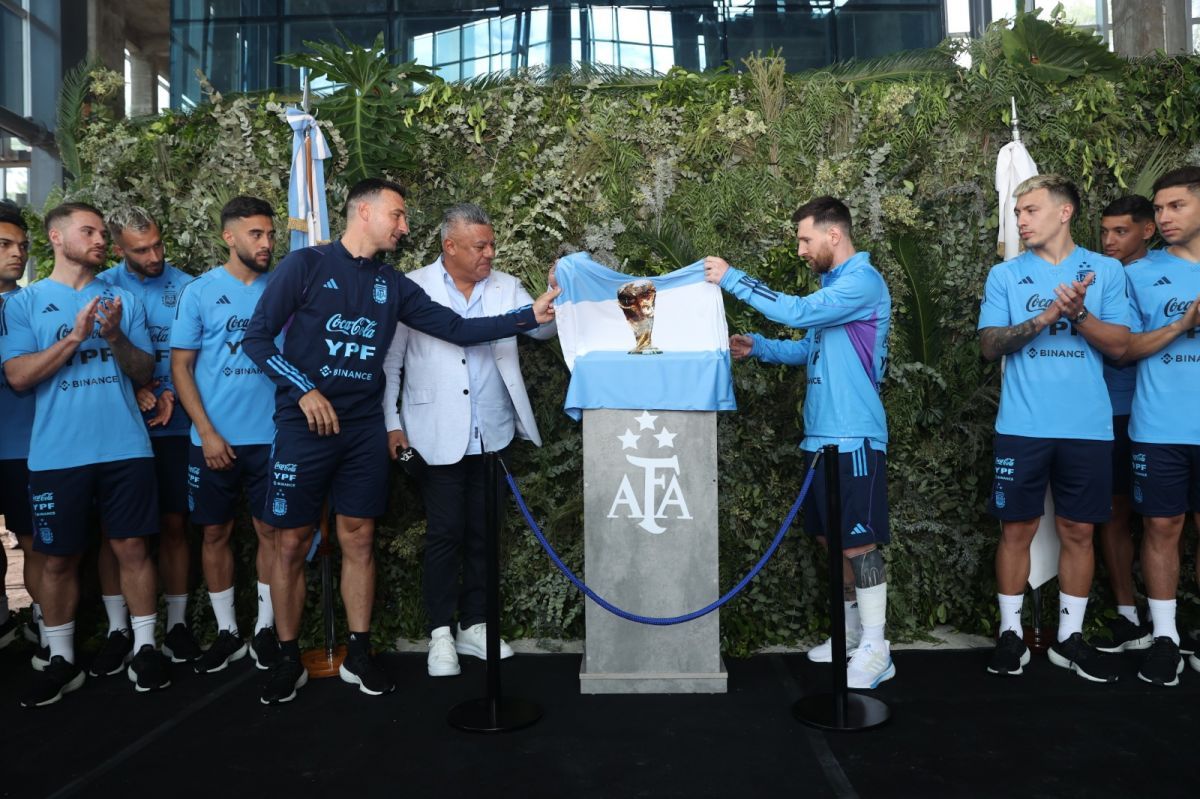 La AFA homenajeó a Messi en el nuevo complejo de Ezeiza