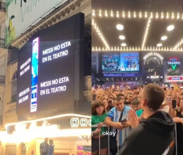 Una multitud se reunió frente al Lola Membrives por Messi: la reacción del teatro