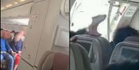 [VIDEO] Un pasajero abrió la puerta de emergencia de un avión en pleno vuelo